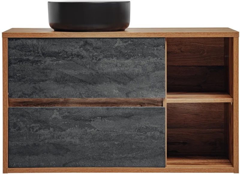 Szafka łazienkowa 100 cm HAMPTON CONCRETE z umywalką SIMPLE