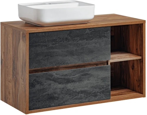 Zestaw mebli łazienkowych HAMPTON CONCRETE szafka 100 cm z umywalką MAGIC