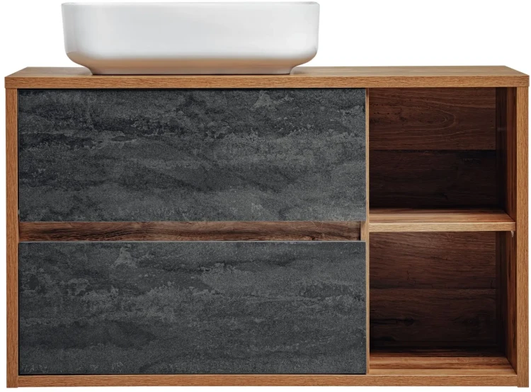 Szafka łazienkowa 100 cm HAMPTON CONCRETE z umywalką MAGIC