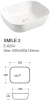 Szafka łazienkowa 100 cm HAMPTON CONCRETE (umywalka ceramiczna nablatowa UM-6254 SMILE 50 DP)