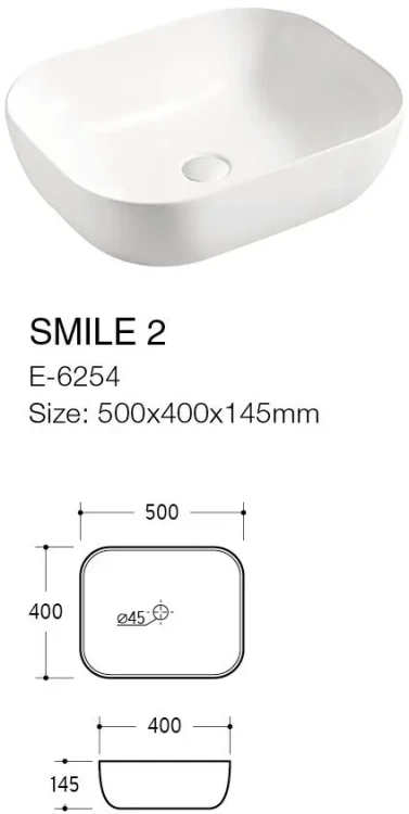 Zestaw mebli łazienkowych HAMPTON CONCRETE A2 (umywalka ceramiczna nablatowa UM-6254 SMILE 50 DP)