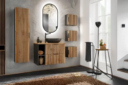 Zestaw mebli łazienkowych XILO A2 z szafką pod umywalkę 80 cm - 9 elementów