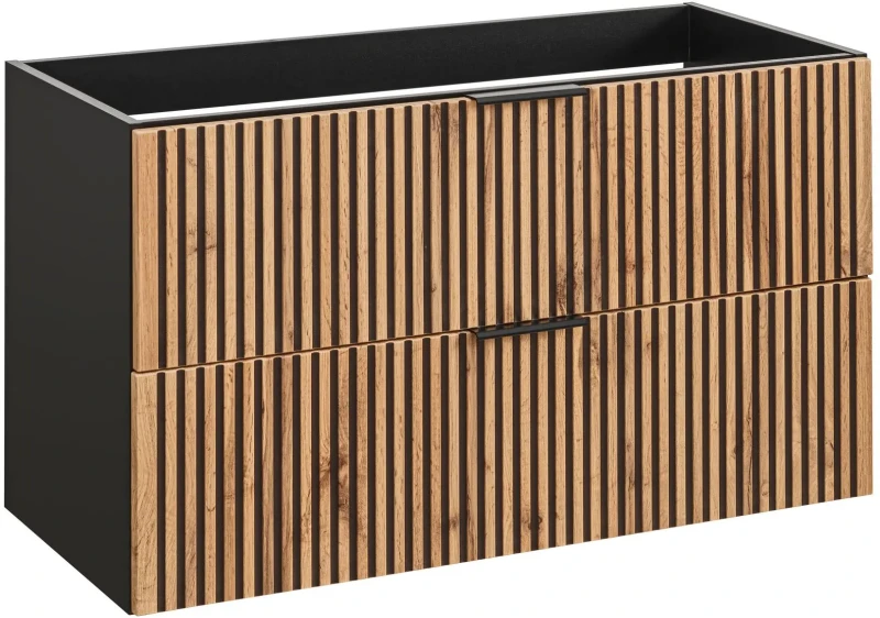 Szafka łazienkowa 10 cm XILO (szafka pod umywalkę XILO BLACK WOTAN 82-100-D-2S)