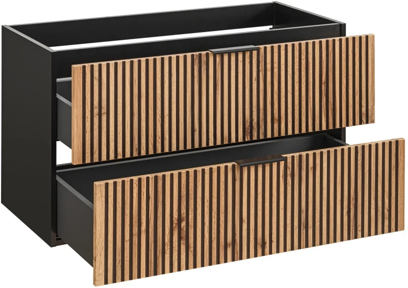 Szafka łazienkowa 10 cm XILO (szafka pod umywalkę XILO BLACK WOTAN 82-100-D-2S)