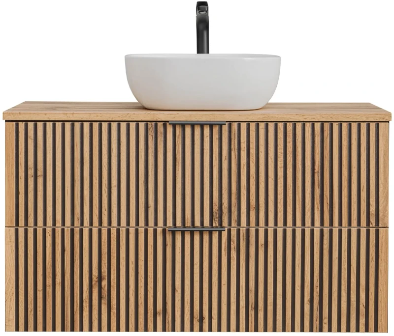 Szafka łazienkowa 10 cm XILO z umywalką SMILE i blatem 100 cm