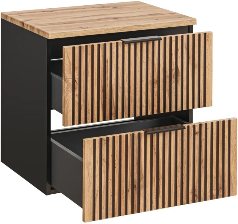 Szafka łazienkowa 80 cm XILO (szafka pod umywalkę XILO BLACK WOTAN 82-80-D-2S)