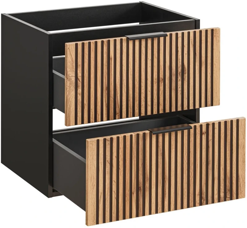 Szafka łazienkowa 80 cm XILO (szafka pod umywalkę XILO BLACK WOTAN 82-80-D-2S)