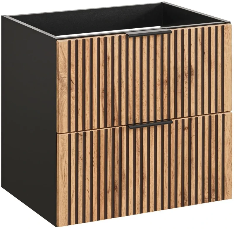 Szafka łazienkowa 60 cm XILO (szafka pod umywalkę XILO BLACK WOTAN 82-60-D-2S)