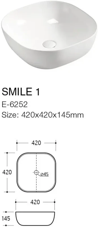 Zestaw mebli łazienkowych XILO (umywalka ceramiczna nablatowa UM-6252 SMILE 40 DP)