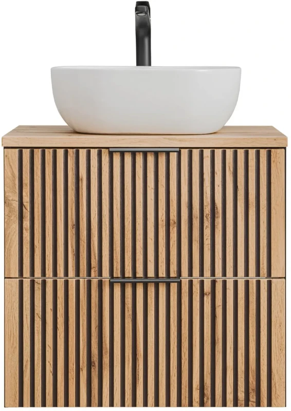 Szafka łazienkowa 60 cm XILO z umywalką SMILE i blatem 60 cm