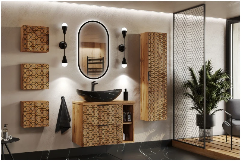 Szafka wisząca boczna Diamond wotan - aranżacja