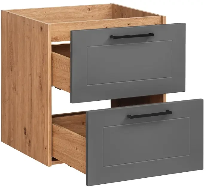 Szafka pod umywalkę MADERA GREY 820 dąb artisan/grafit