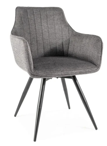Krzesło tapicerowane Ballo Brego ciemny szary