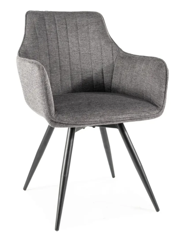 Krzesło tapicerowane Ballo Brego ciemny szary