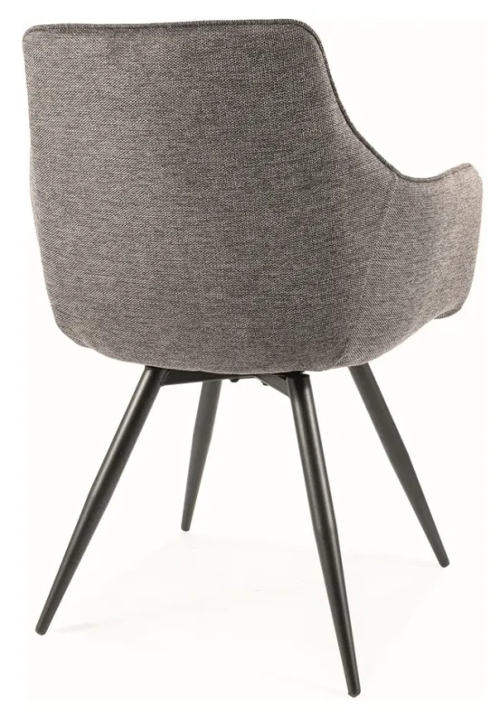 Krzesło tapicerowane Ballo Brego ciemny szary