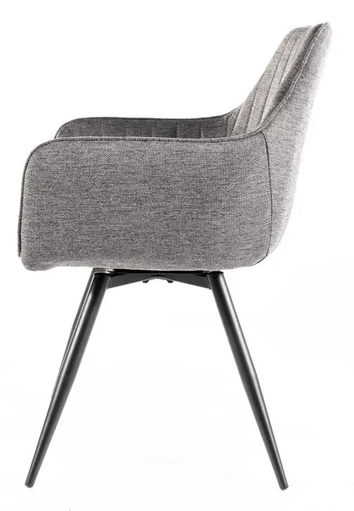 Krzesło tapicerowane Ballo Brego ciemny szary