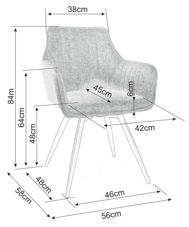 Krzesło tapicerowane Ballo Brego