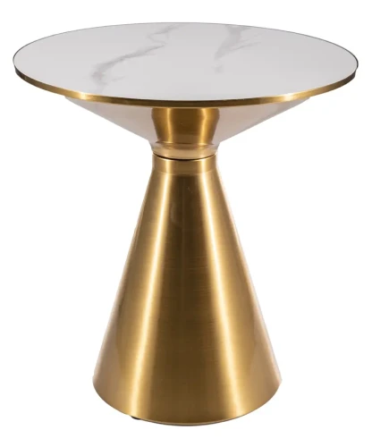 Ława Aries 50 cm biały/złoty