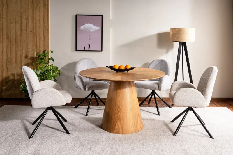 Stół okrągły 120 cm Angel dąb