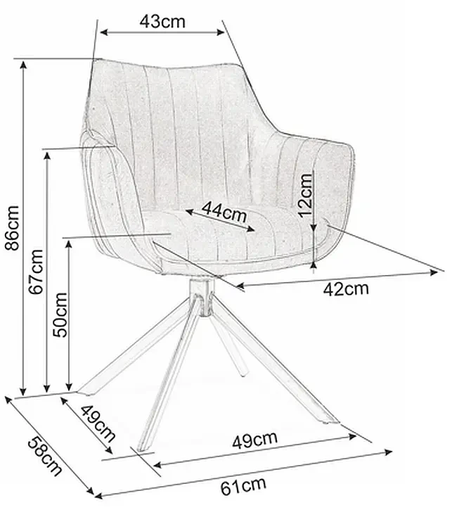 Krzesło tapicerowane Azalia Brego