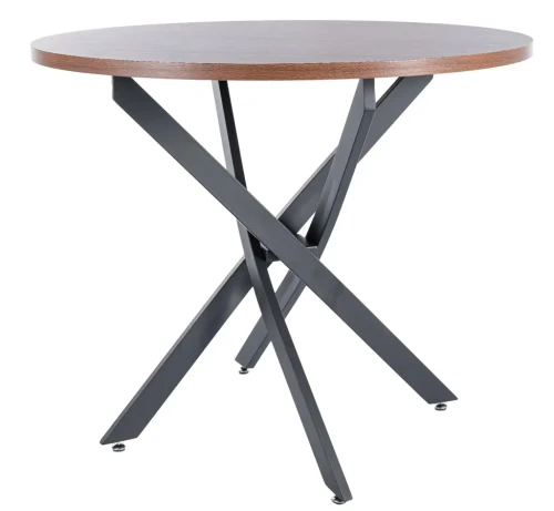 Stół Agis orzech/czarny 90 cm