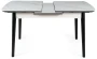 Stół rozkładany Apollo 120-160 cm biały efekt marmuru/czarny mat