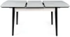 Stół rozkładany Apollo 120-160 cm biały efekt marmuru/czarny mat