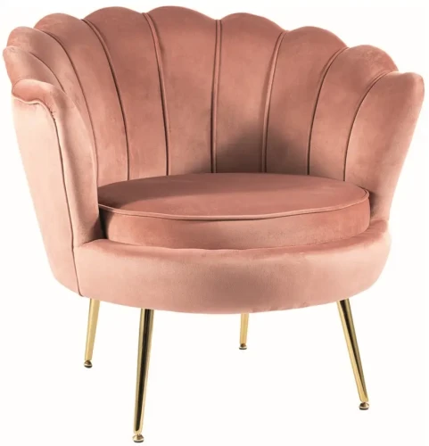 Fotel Camellia 1 Velvet antyczny róż