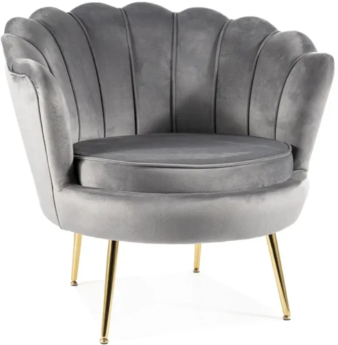 Fotel Camellia 1 Velvet szary