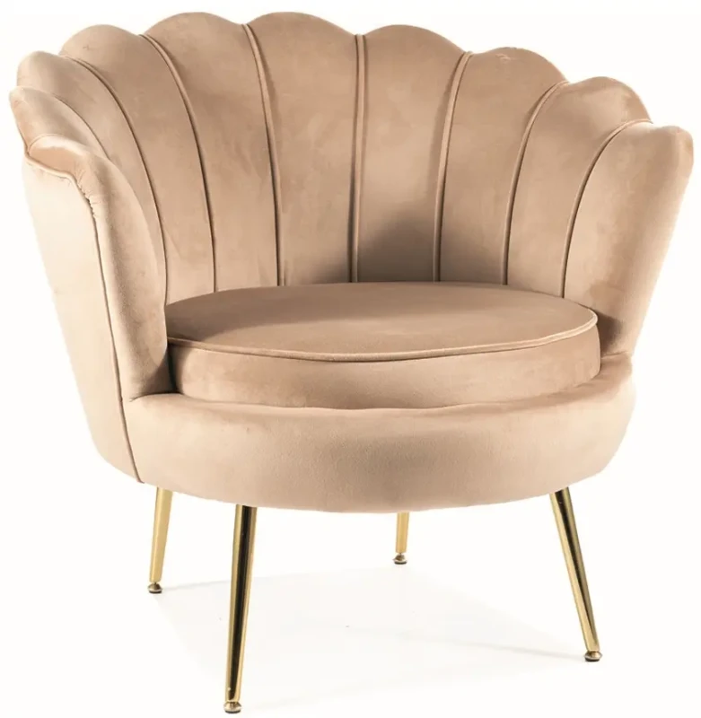 Fotel Camellia 1 Velvet beżowy