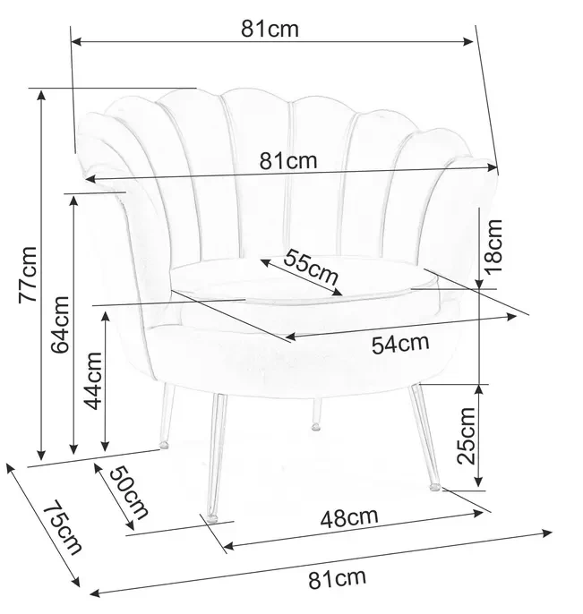 Fotel Camellia 1 Velvet