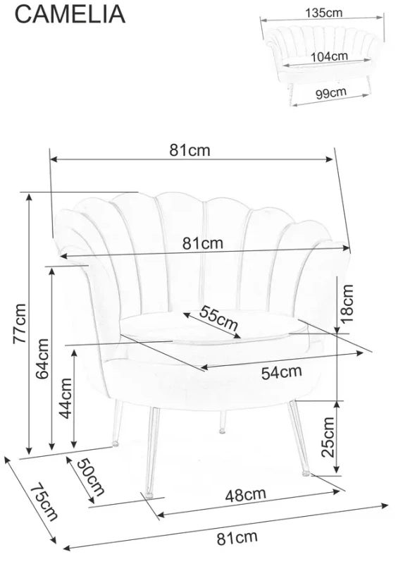 Sofa Camellia 2 Velvet