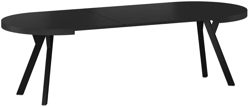 Stół rozkładany Domingo 100-250 cm okleina naturalna czarny mat