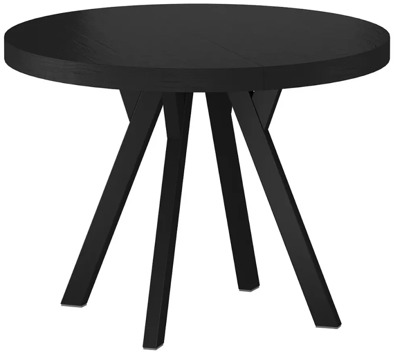 Stół rozkładany Domingo 100-250 cm okleina naturalna czarny mat