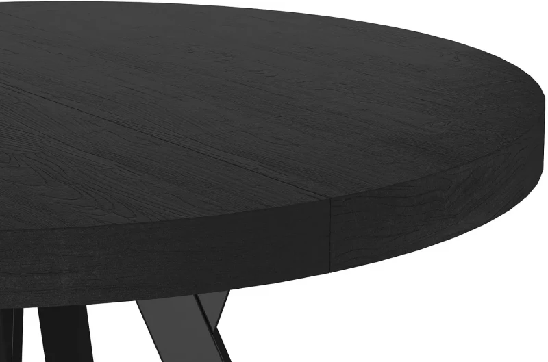 Stół rozkładany Domingo 100-250 cm okleina naturalna czarny mat