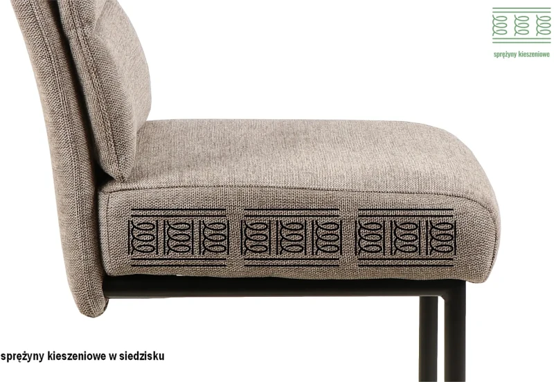 Krzesło tapicerowane Berry Brego