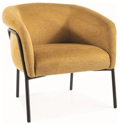 Fotel tapicerowany Clover Brego curry 68