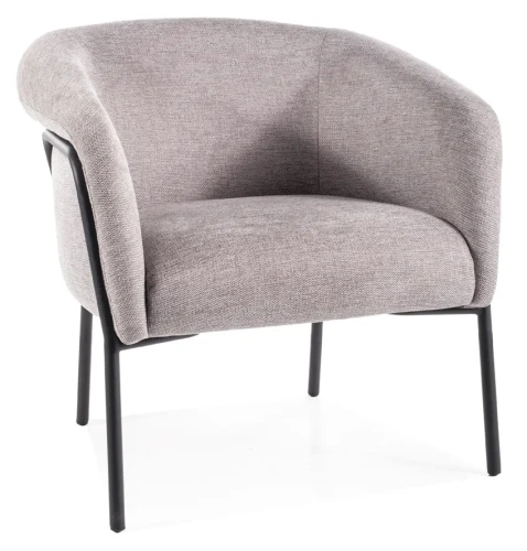 Fotel tapicerowany Clover Brego szary 07