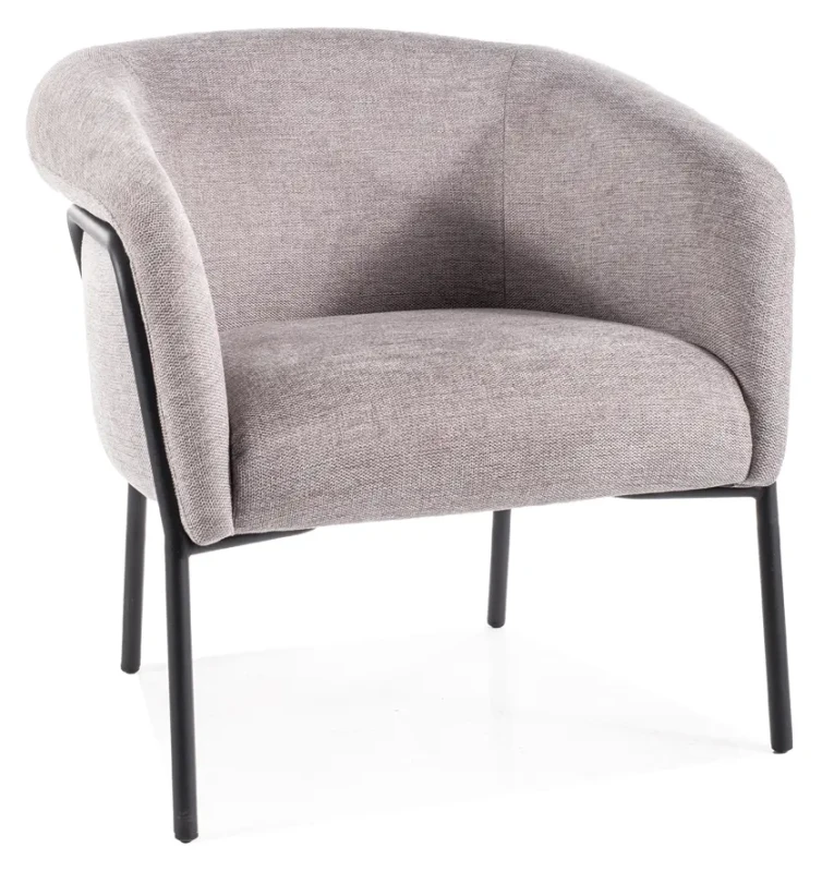 Fotel tapicerowany Clover Brego szary 07