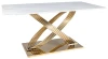 Stół Hermes 160x90 cm biały efekt marmuru/złoty