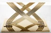 Stół Hermes 160x90 cm biały efekt marmuru/złoty