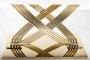 Stół Hermes 160x90 cm biały efekt marmuru/złoty