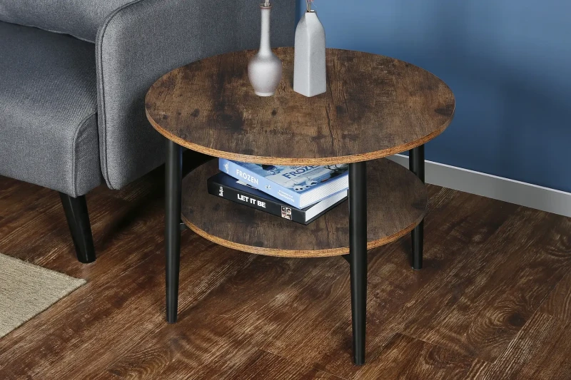 Ława Ella B 60 cm brąz rustykalny/czarny