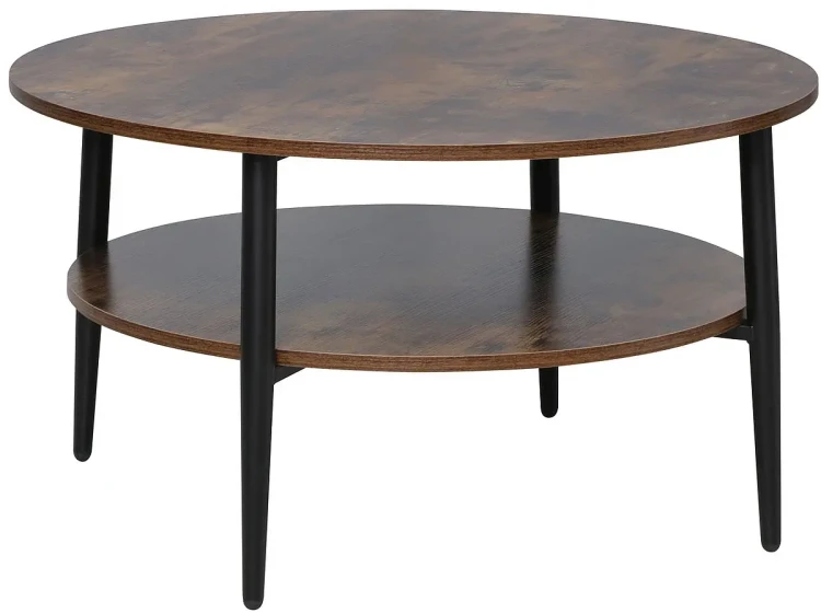 Ława Ella A 80 cm brąz rustykalny/czarny