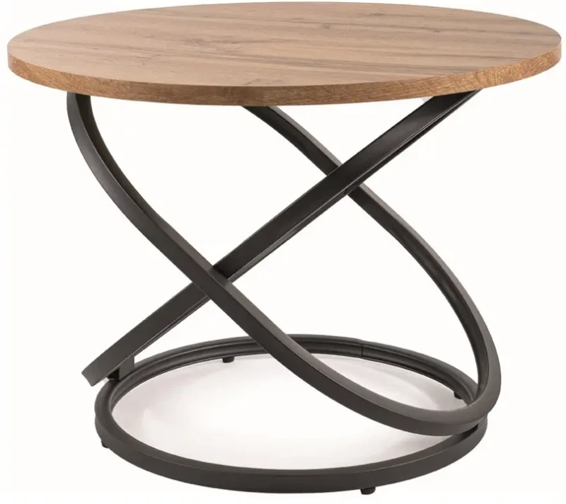 Stolik Eos D dąb artisan/czarny 60 cm