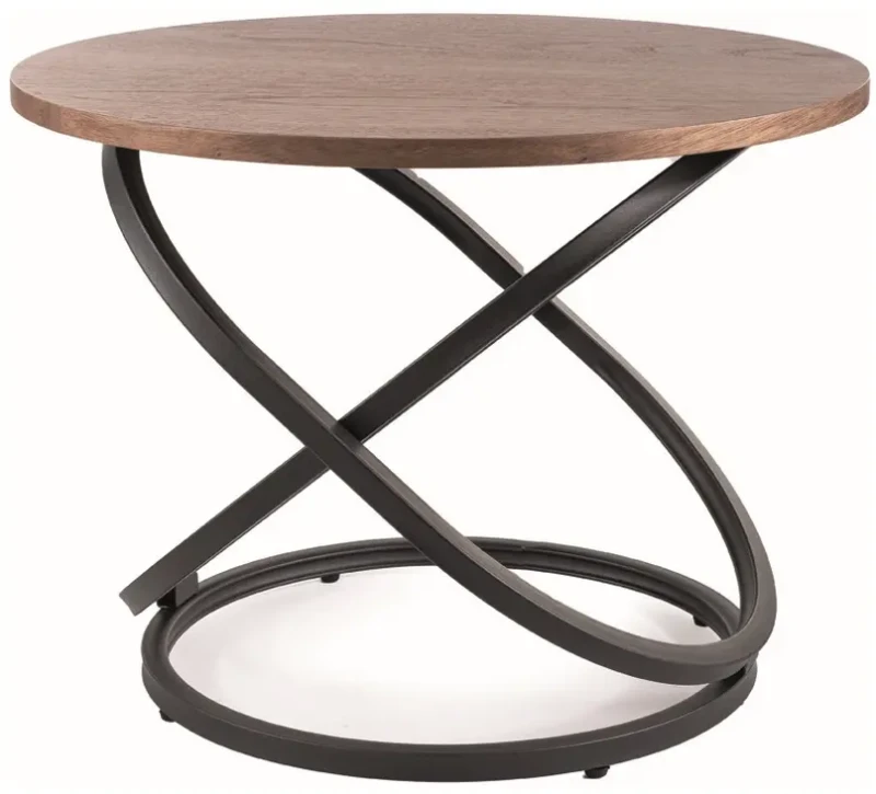 Stolik Eos D orzech/czarny 60 cm