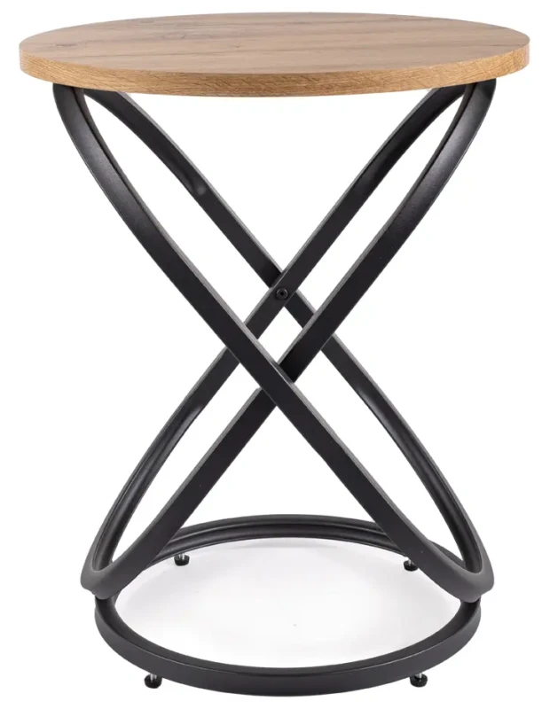 Stolik Eos E dąb artisan/czarny 45 cm