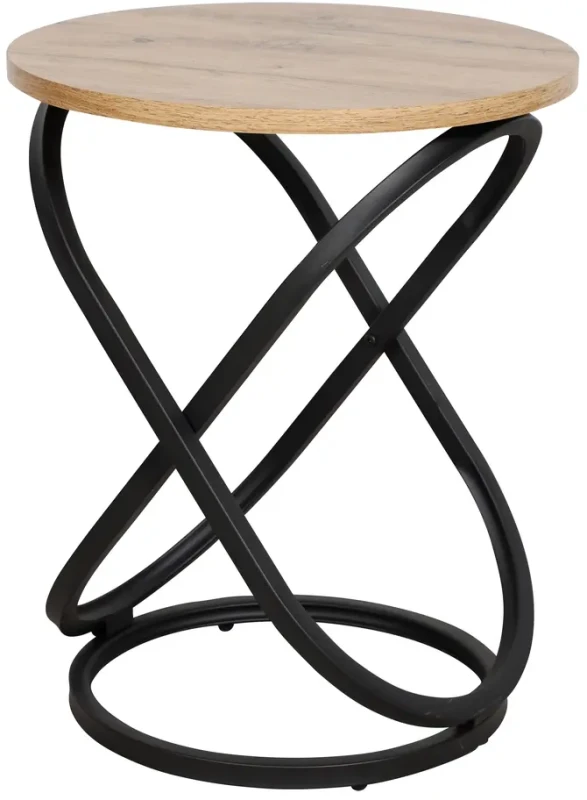 Stolik Eos E dąb artisan/czarny 45 cm