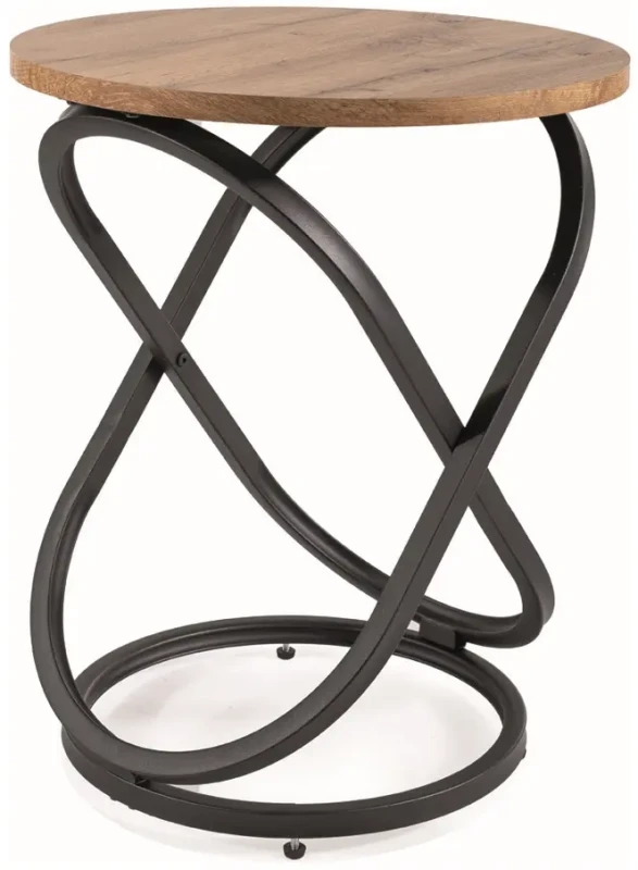 Stolik Eos E dąb artisan/czarny 45 cm