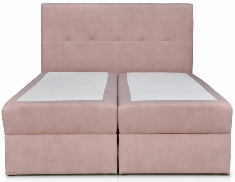 Łóżko kontynentalne Ignacy 160x200 tapicerowane z pojemnikiem